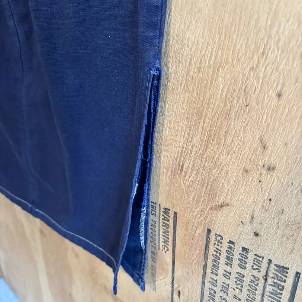 Vintage Jypsy Jeans Cotton Linen Blue Cargo Midi Skirt Sz M Size M - Image 4