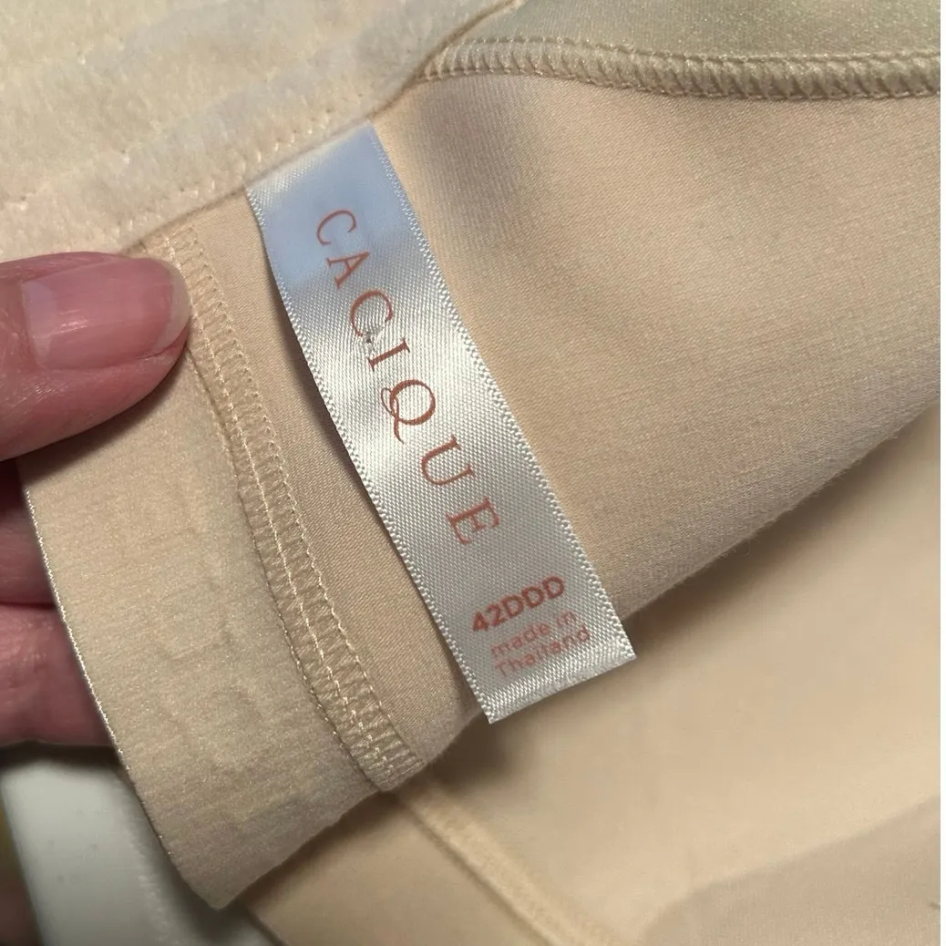 NWT Cacique Lightly Lined No Wire Beige Bra, Size 42DDD - Image 5