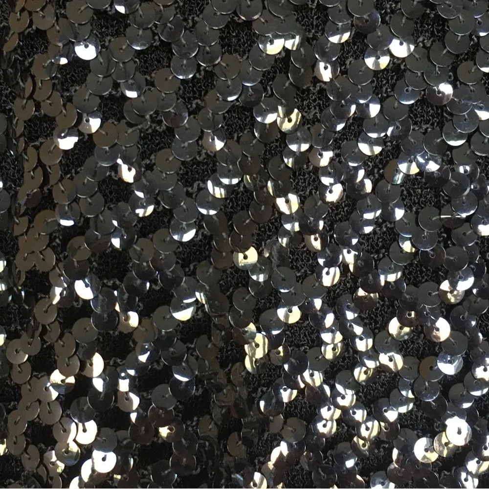 Stylebest sequin boxy top sleeves black M vintage keyhole back new year party Size M - Image 5