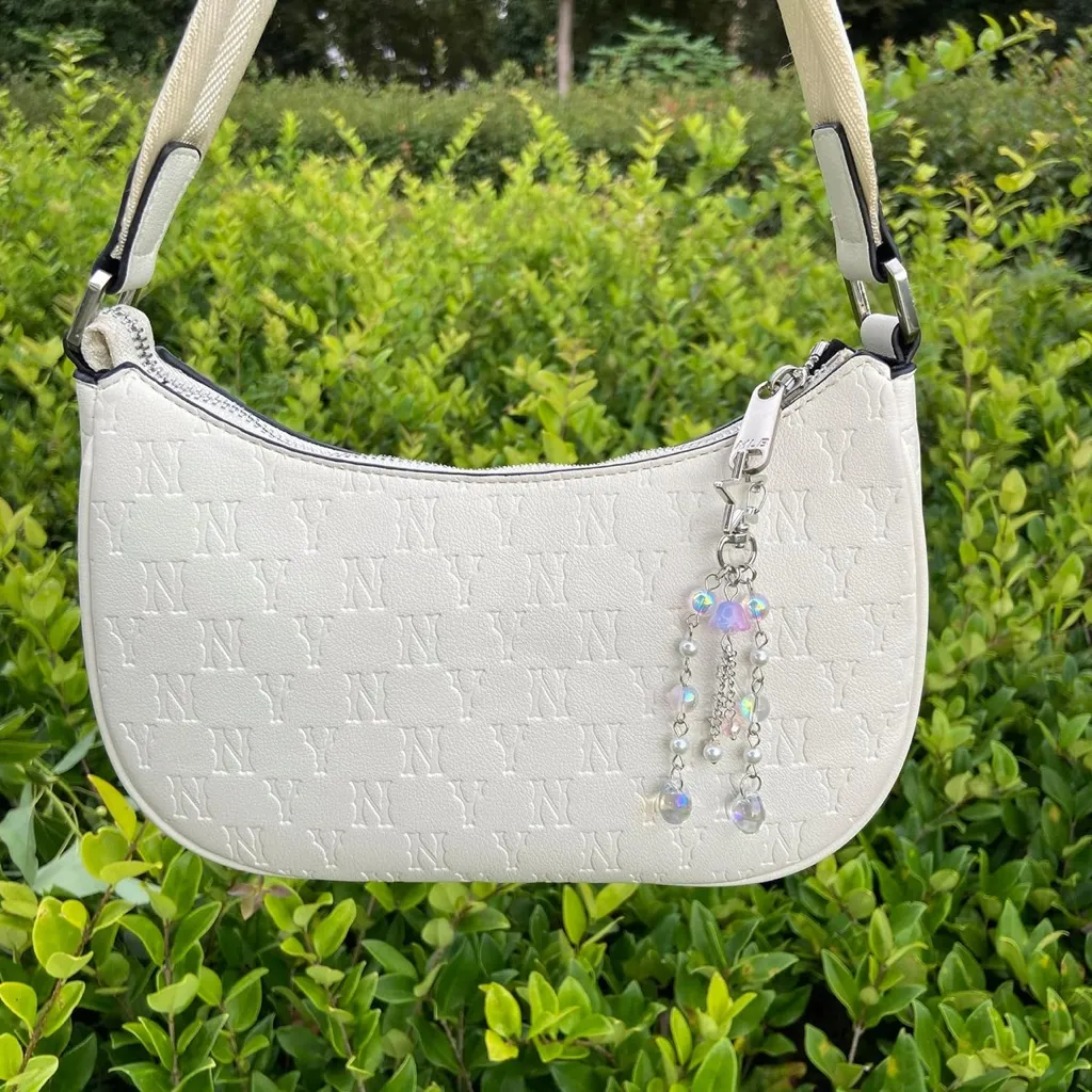 Pink jellyfish and Silver Star Beaded Keychain - Image 4