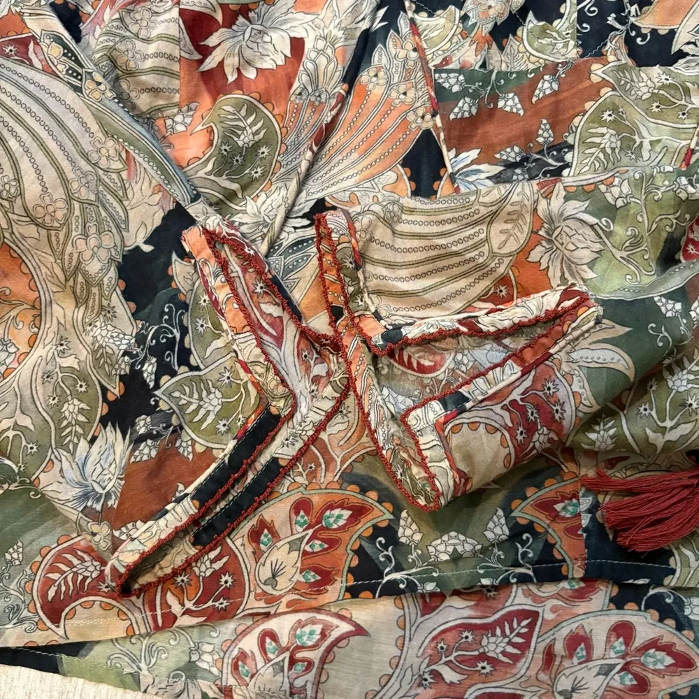 Chufy Cotton/Silk Puff Sleeve V - Image 12