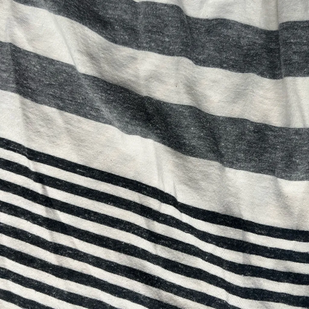 Michael Stars Cream Gray Black Striped Trapeze Sleeveless Tank Summer Size M - Image 3