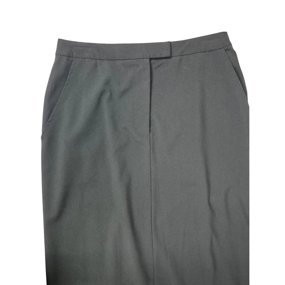 Vtg NWT Andrea Viccaro Pencil Skirt Zip Front Black w/ Pockets Sz 8/10 Sample Size M - Image 8