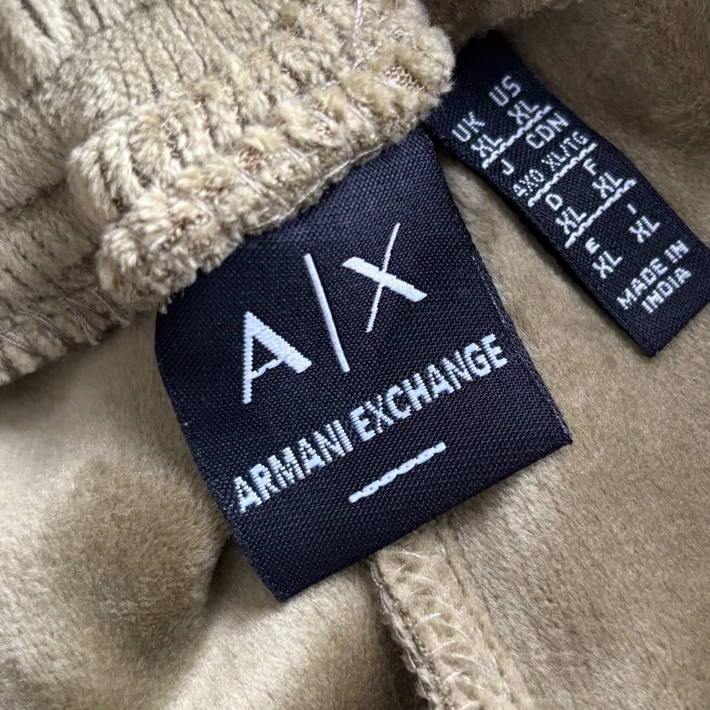 Women's Armani Exchange Corduroy Cargo wide leg pant size XL (14"W x 29"L) - Image 4
