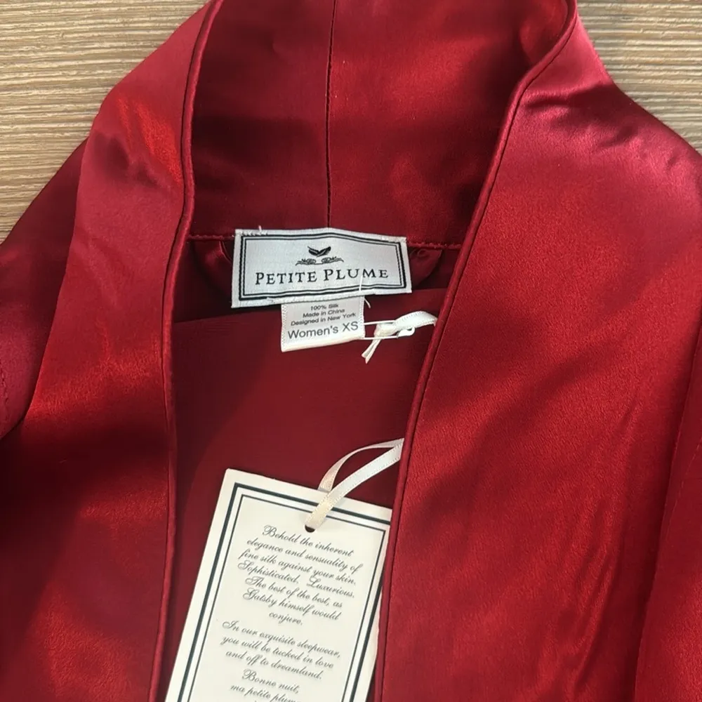 NWT Petite Plume Mulberry Silk Short Robe and Long A - Image 15