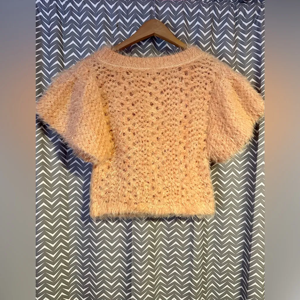 Free People | Sweet Deets Eyelash Sweater in Peach, XS - Image 6