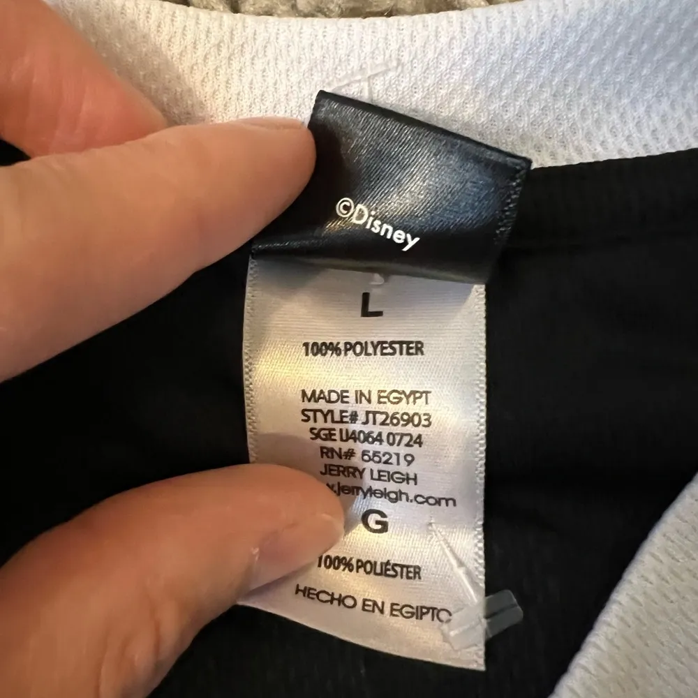 Disney Nightmare Before Christmas Jack Skellington Crop Top Jersey Large - Image 4