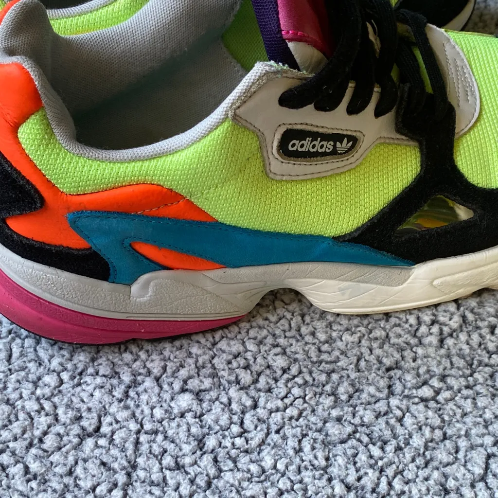 Adidas Womens Neon Multicolor Boat Shoes - Image 7