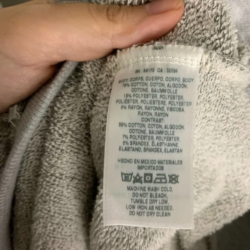 Anthropologie t la lace up gray‎ sweatshirt XS - Image 7