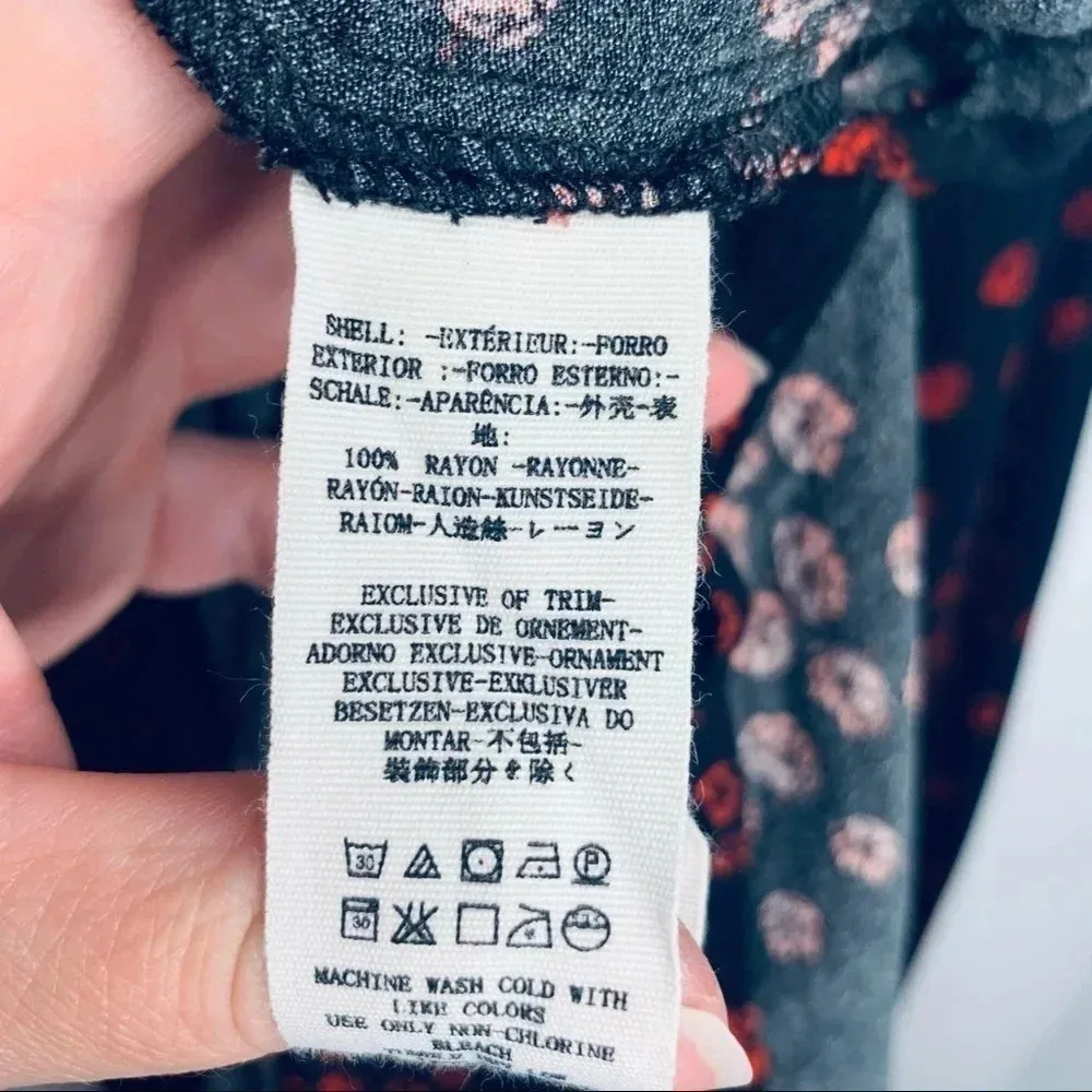 Free People Flowers In Her Hair Smock Tunic Top Size XS - Image 13