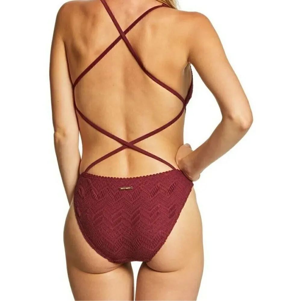 New. Vince Camuto crochet plunge neck swimsuit. Size 14 - Image 6