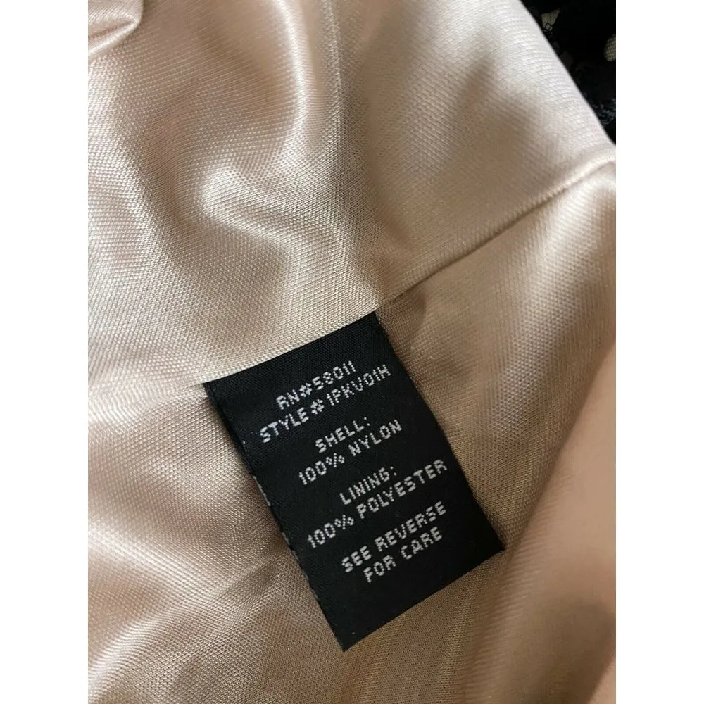 Jax Dress Size 8 Women's Lace Overlay Sleeveless Mini Floral Black Formal Dress - Image 5