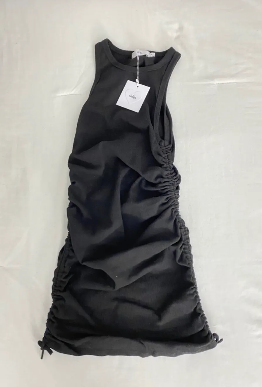 Black Ruched Dress - Image 2