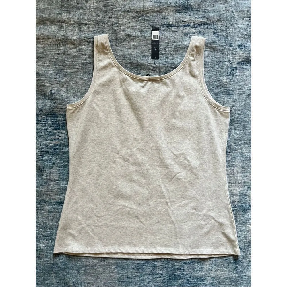 NWT! Nic + Zoe Sand Heather Beige Tank Top Women's XL - Image 2
