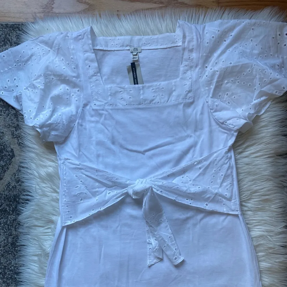 River Island square neck eyelet dress - Image 2