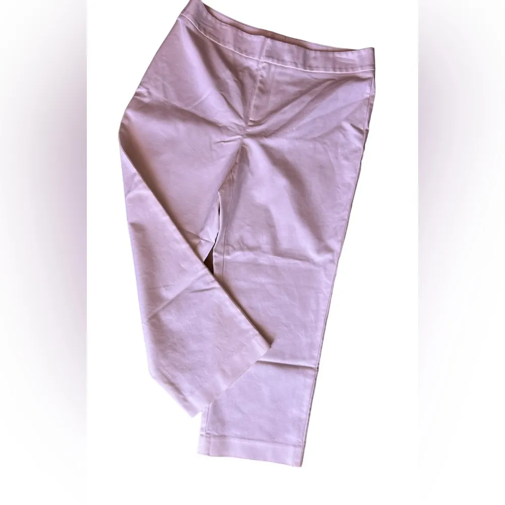 Amber Sun Collection Capri Pants 8 White Straight Leg Buttons Zipper cotton - Image 4