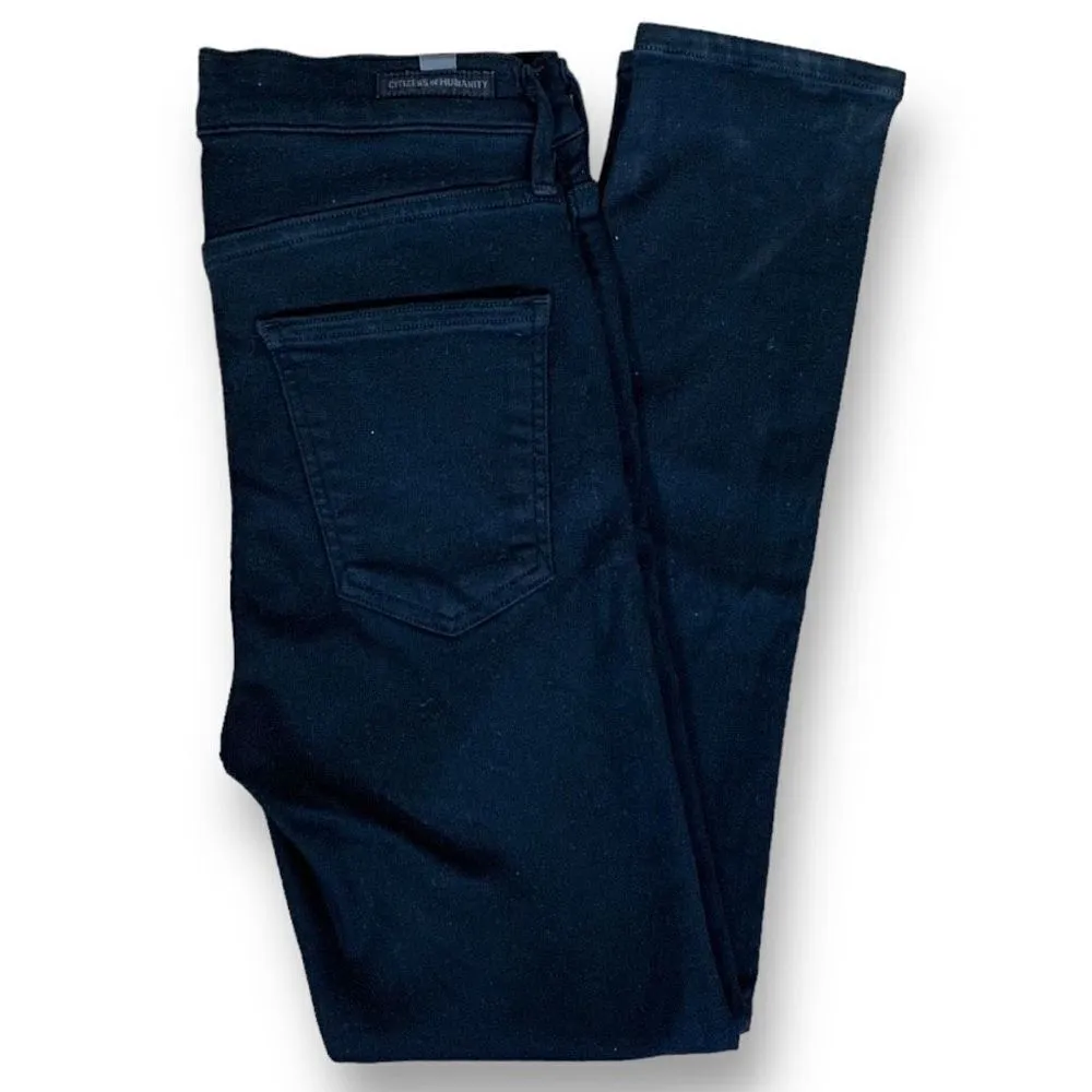 Citizens Of Humanity Rocket Crop High Rise Skinny Black Jeans Stretch Denim 26 - Image 12