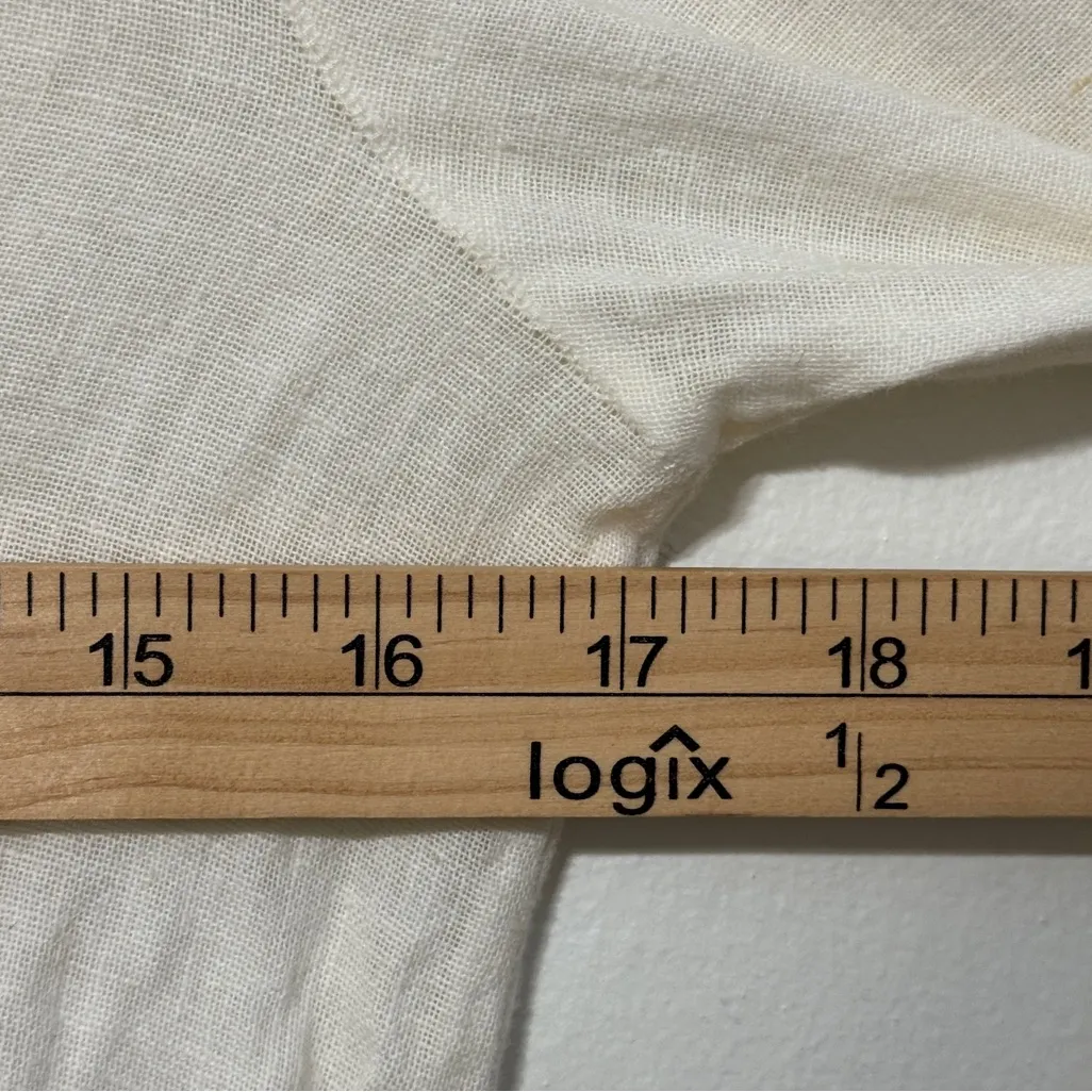 NEW Anine Bing Linen Dress Size XS NWT in Ivory Cream Mini Long Sleeve - Image 8