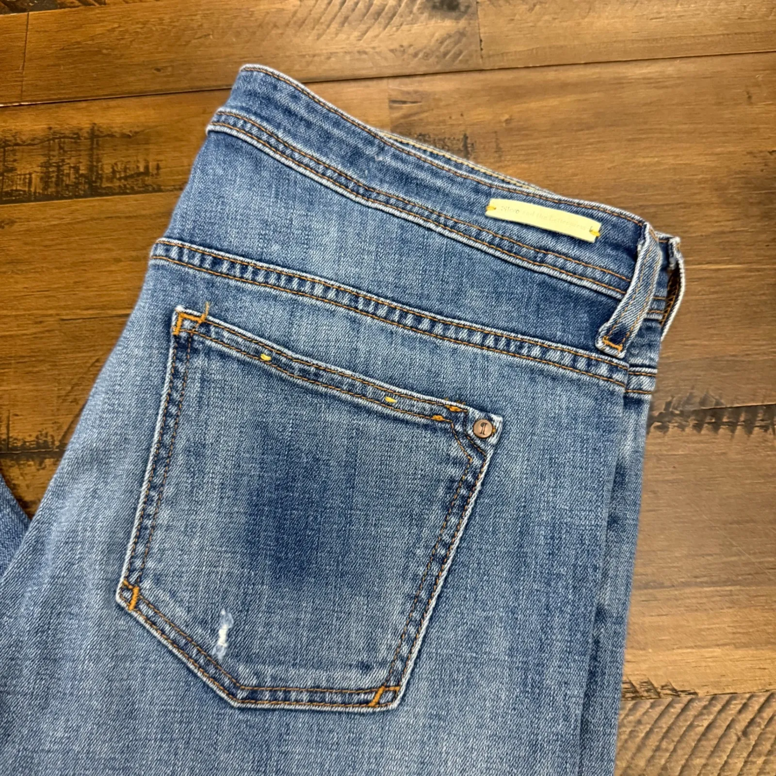 Pilcro and the Letterpress Boyfriend Jeans Distressed Denim Relaxed Fit 30 - Image 3