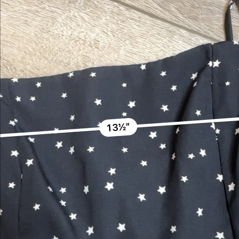 Star print black and white romper - Image 3