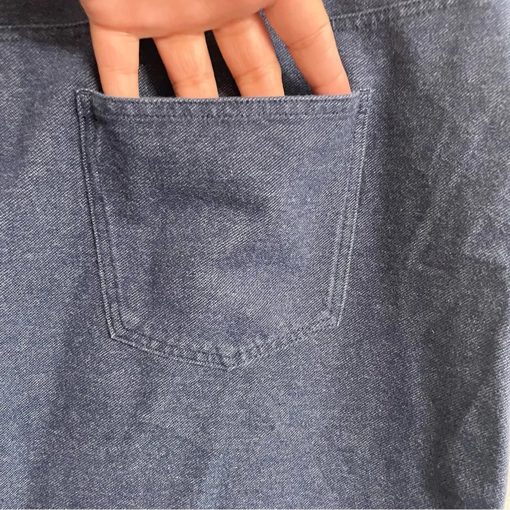 Talbots Womens Skirt Blue Denim Stretch Pencil Straight Plus Size 20 - Image 6