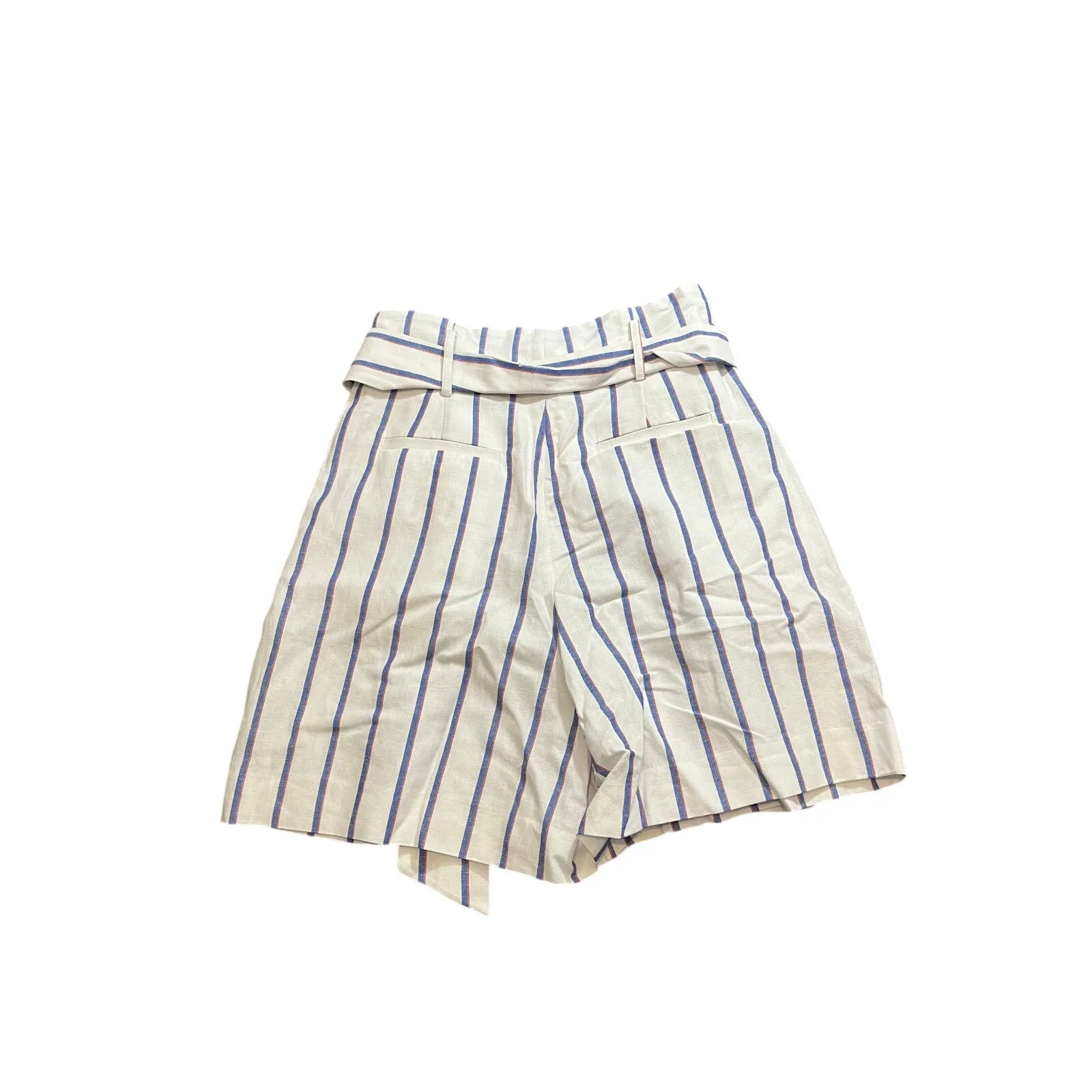 NWT Tyler Boe‎ Conner Shorts Women's Striped High Rise Belted Bermuda Pockets 4 - Image 7