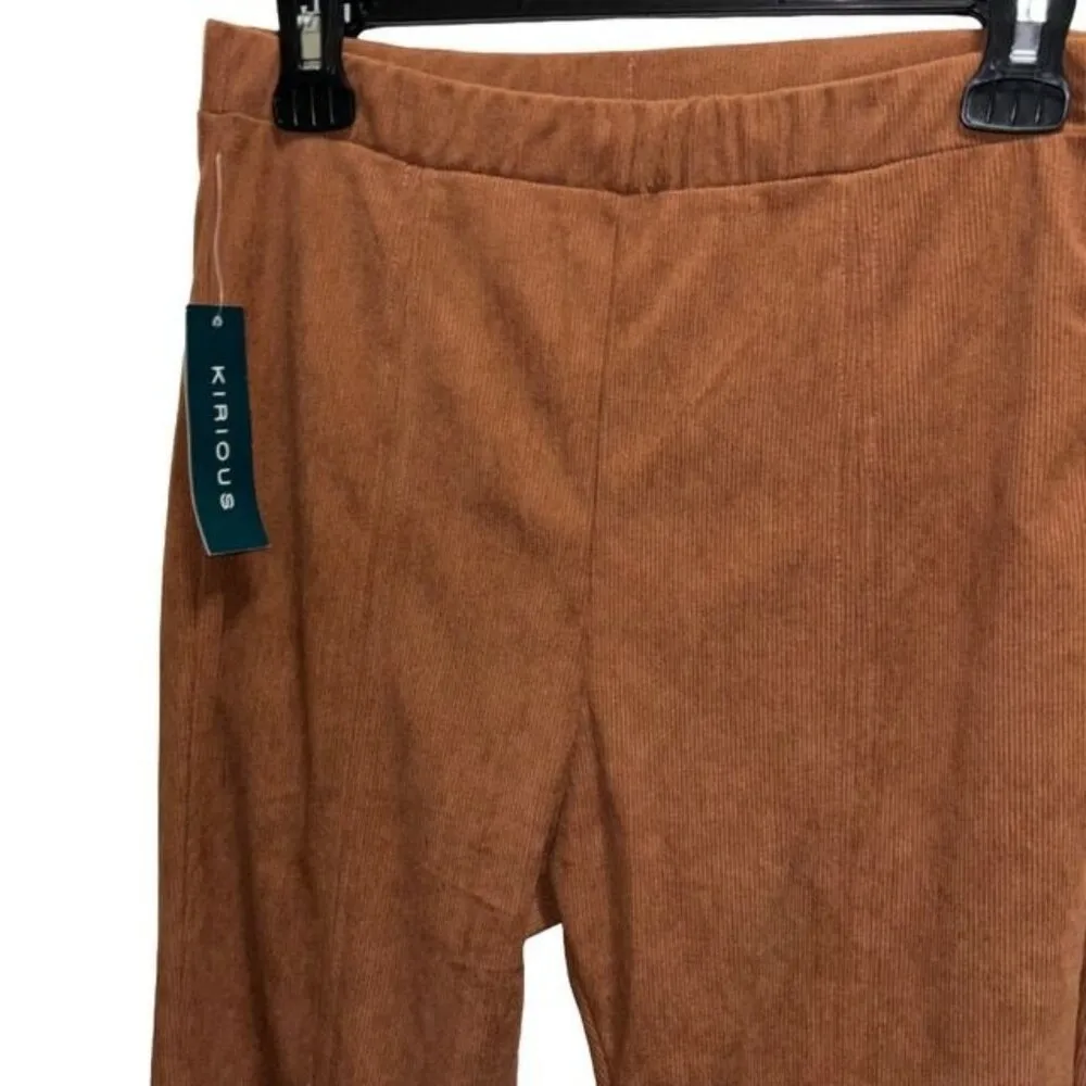 Kirious Women's High Rise Brown Corduroy Pants Size Medium - Image 5