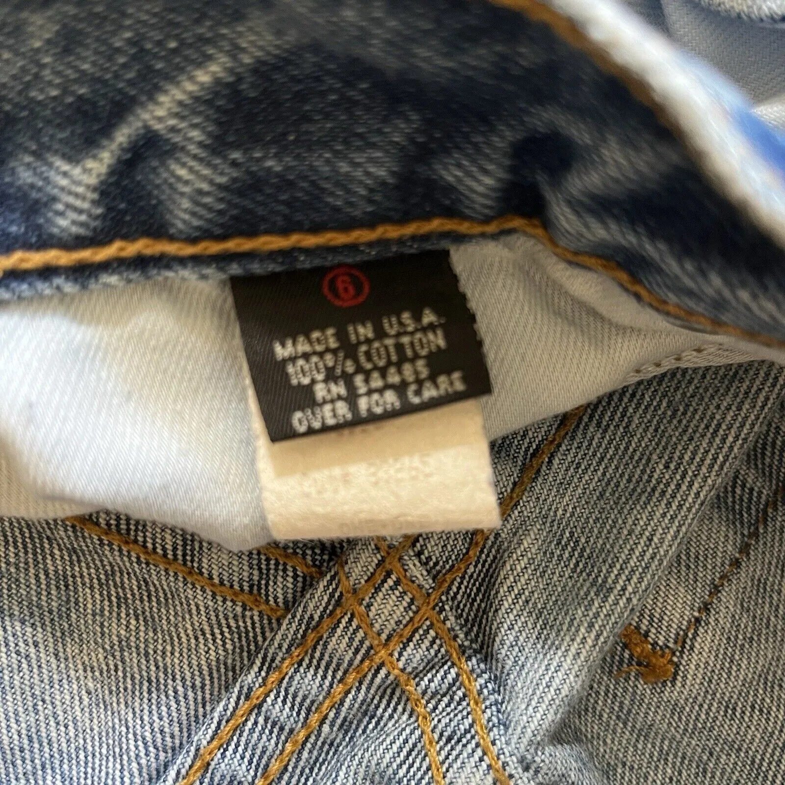 Dungarees Women's American Eagle Cut off Jean Shorts Y2k‎ Lt Blue Size 6 - Image 4