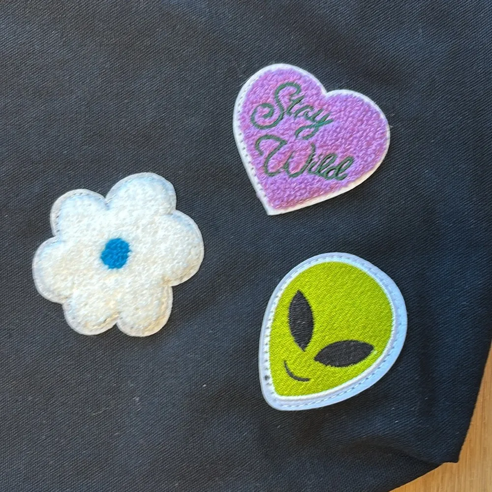 Wild Fable Tote Bag Patches Alien Flower Preppy Bag NWT - Image 2