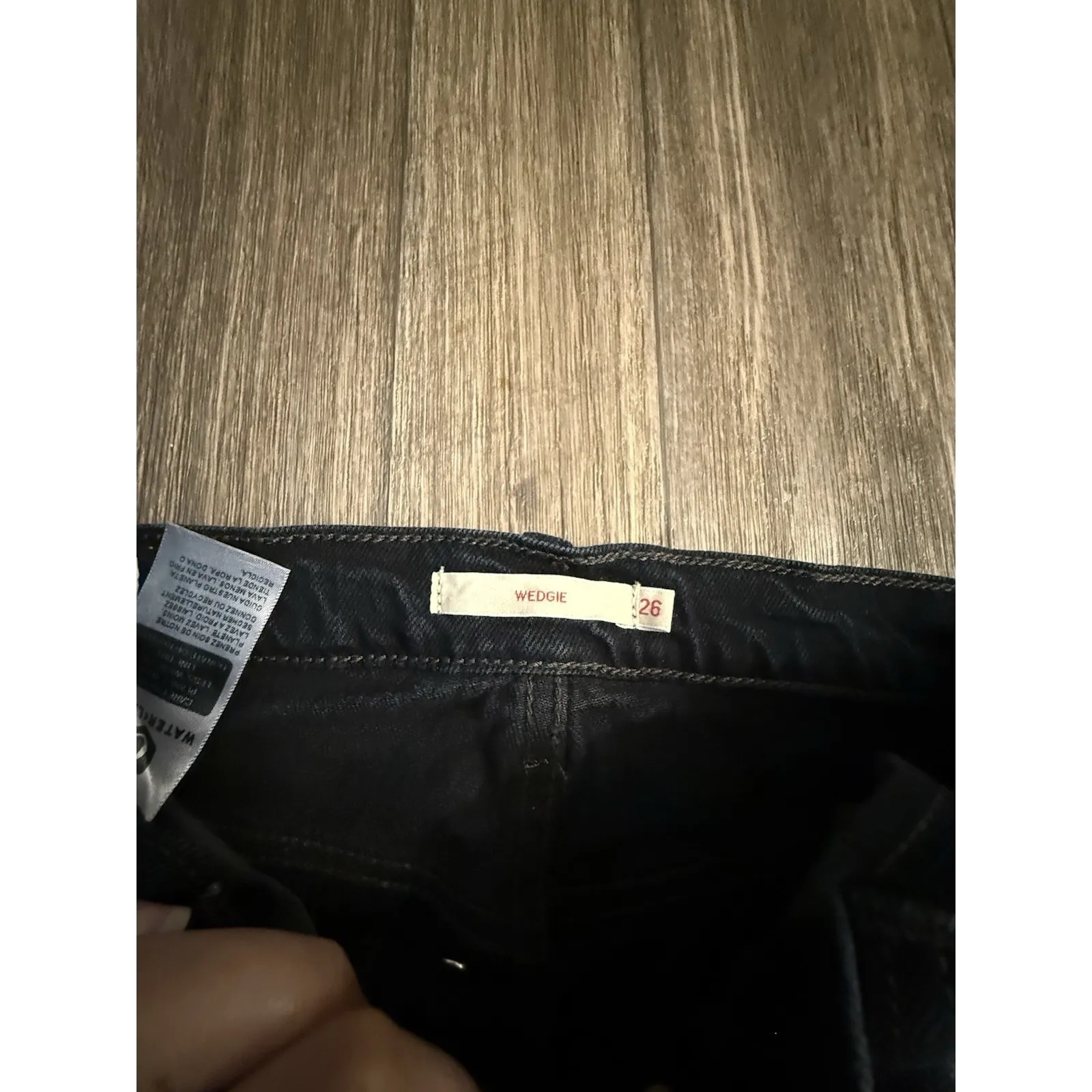 LEVI'S‎ Wedgie Women's 26 Button Fly Black Stretch Denim Jeans - Image 5