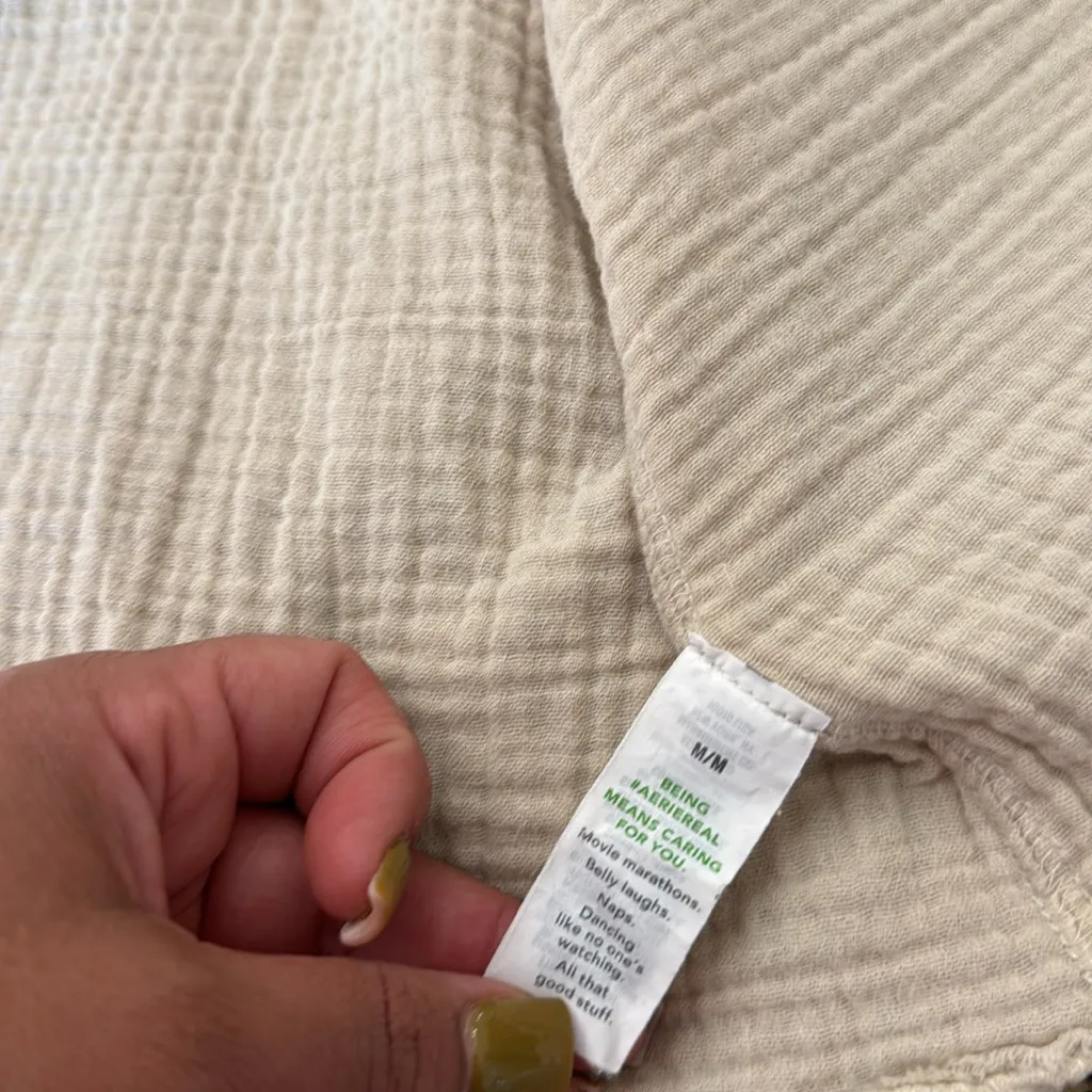 Aerie oversized Gauzy Coverup Shirt - Image 9