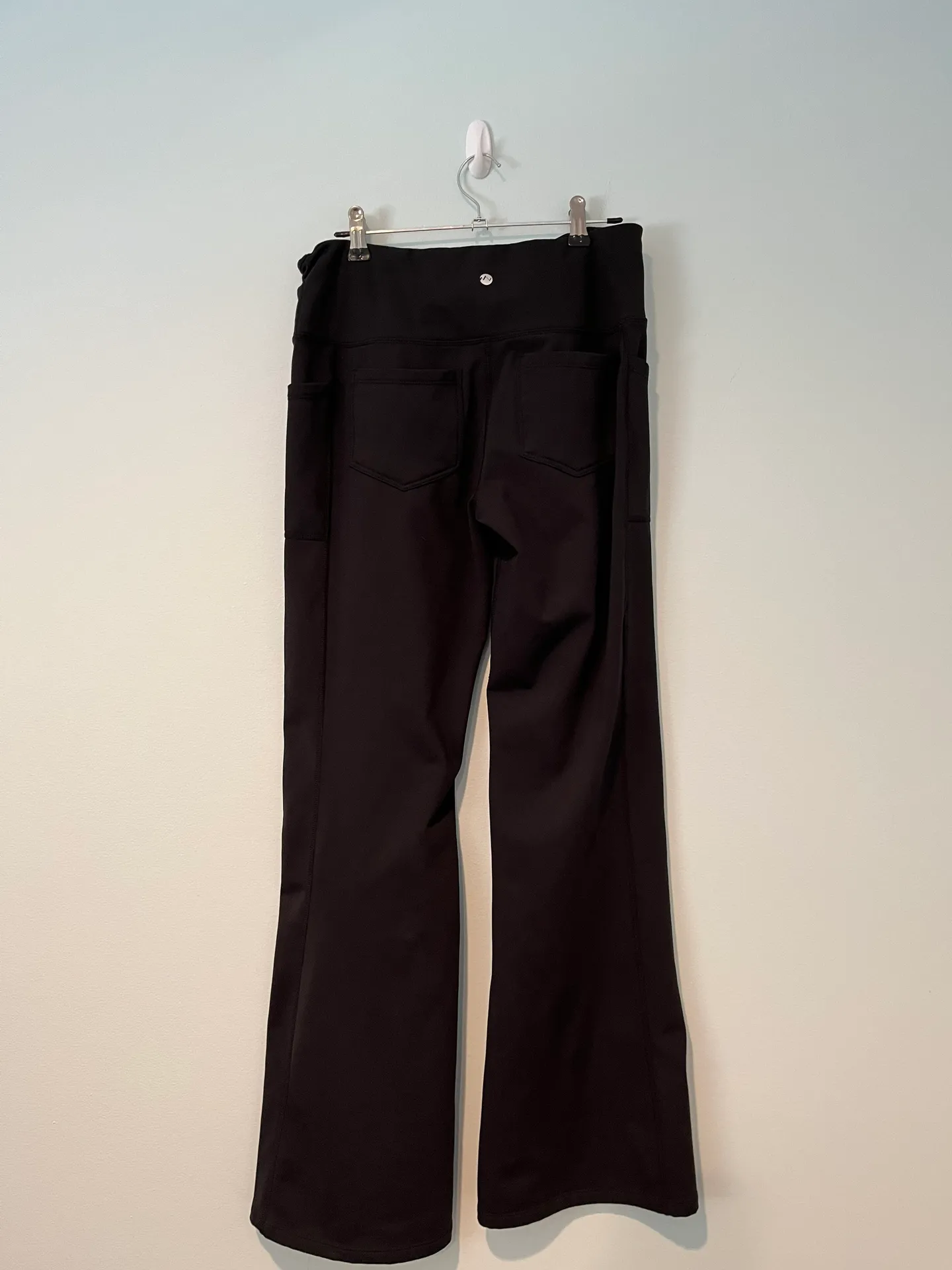 Fleece Lined Yoga Pants Black Size M - Image 3