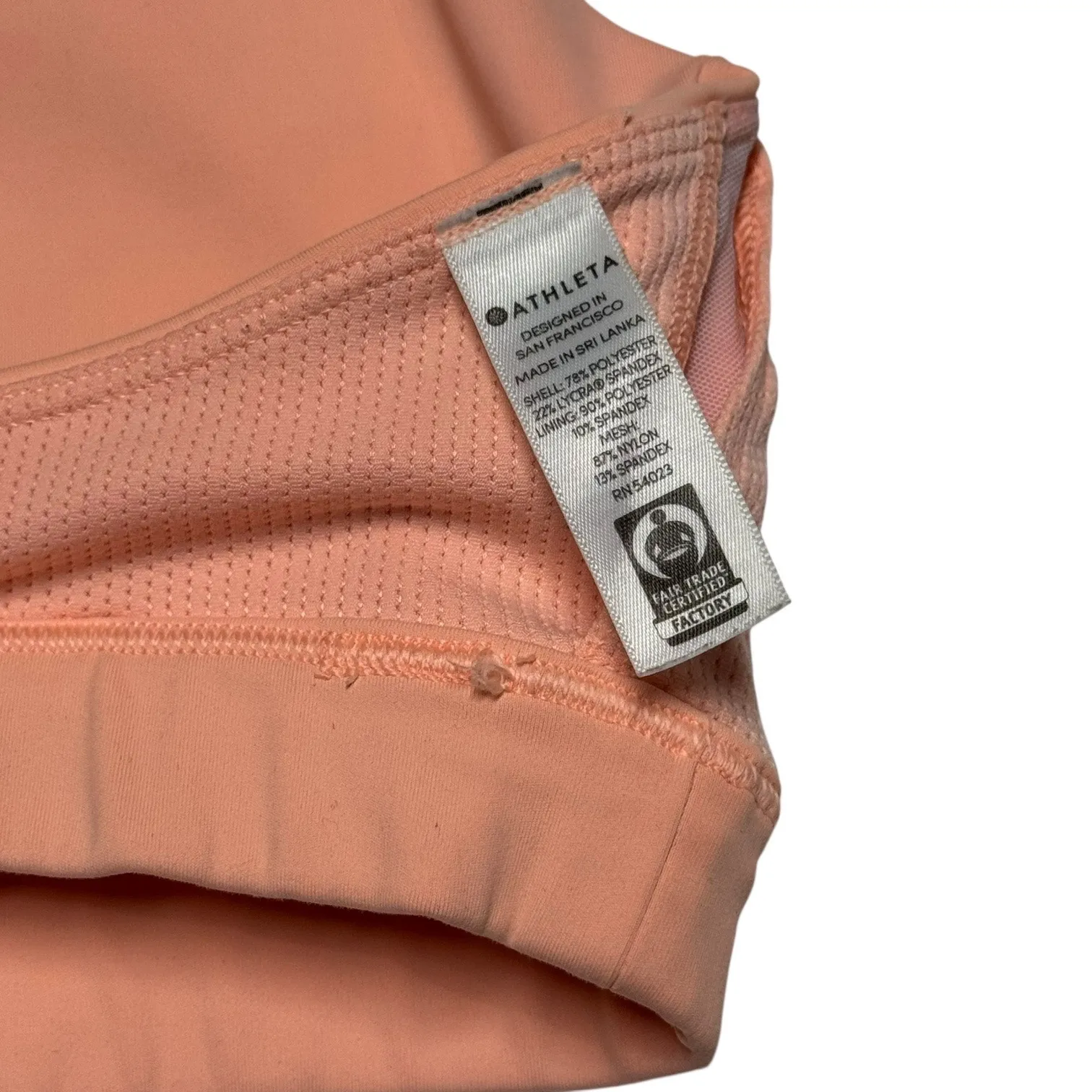 Athleta Racerback Sports Bra Peach Medium - Image 8