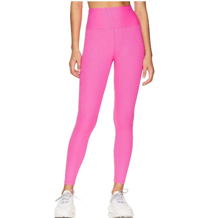 Year of Ours Bandier Rib Leggings Hot Pink Womens XL - Image 16