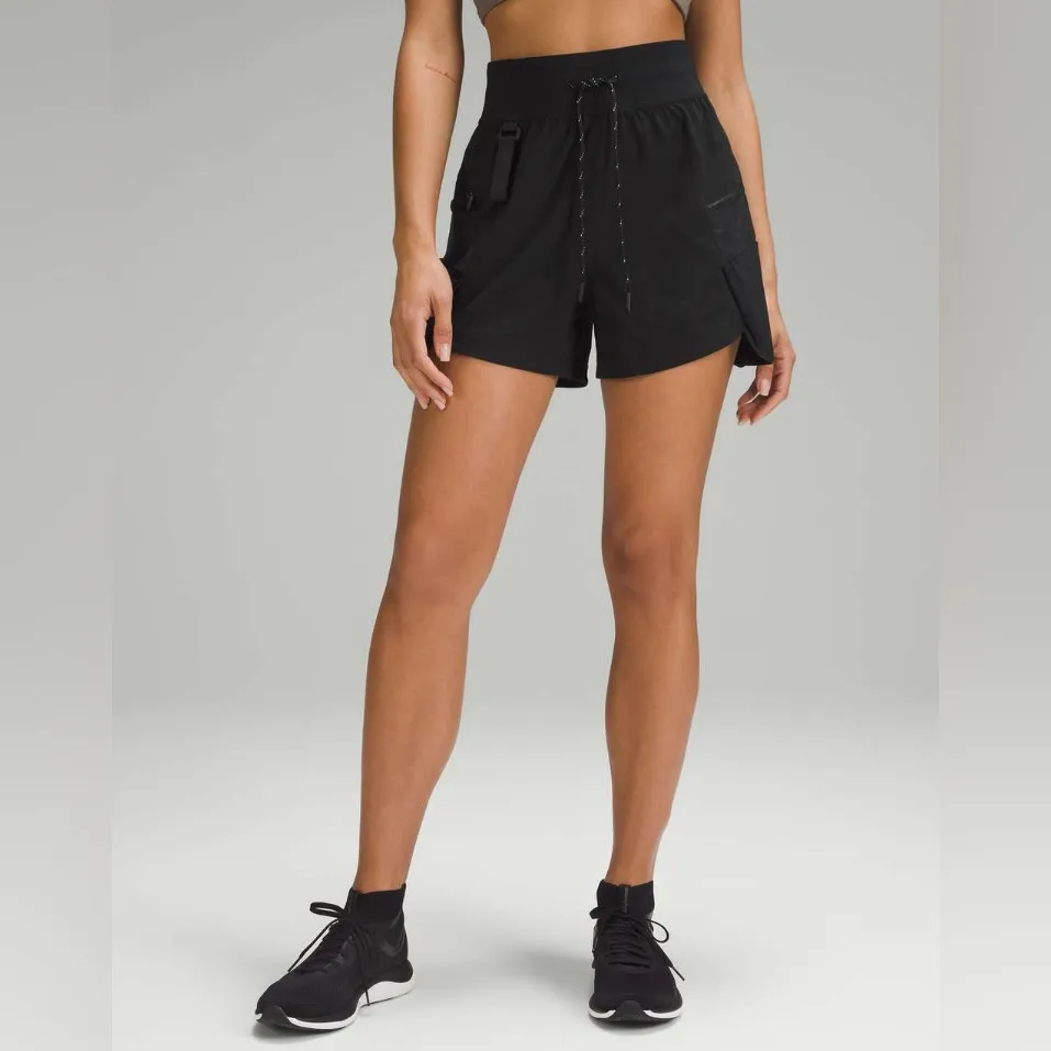 Lululemon WovenAir High-Rise Hiking Short 4” Black Size 6 NWT Retired Edition - Image 2