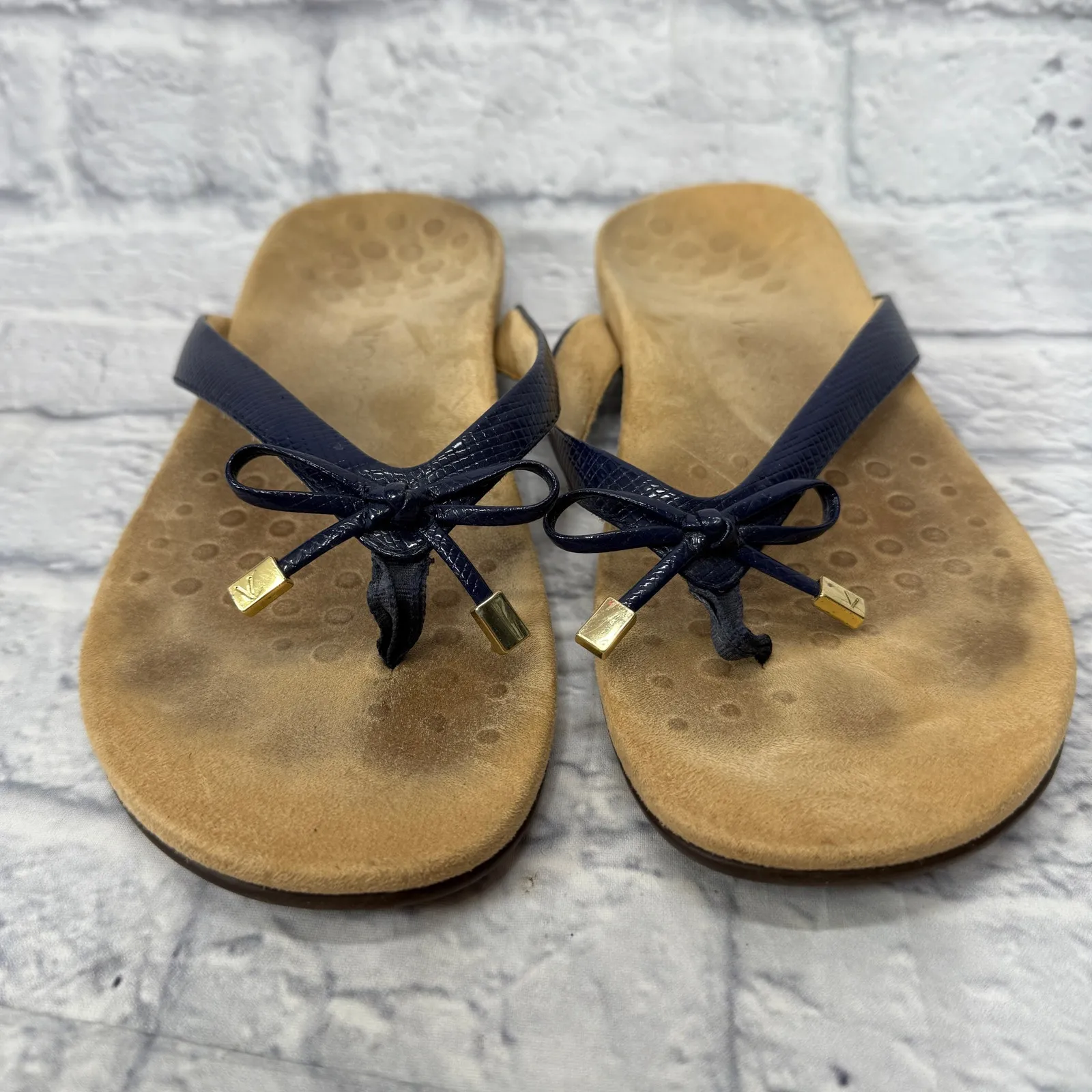 Vionic Bella II Blue Flip Flop Sandals Womens Size 10 - Image 4