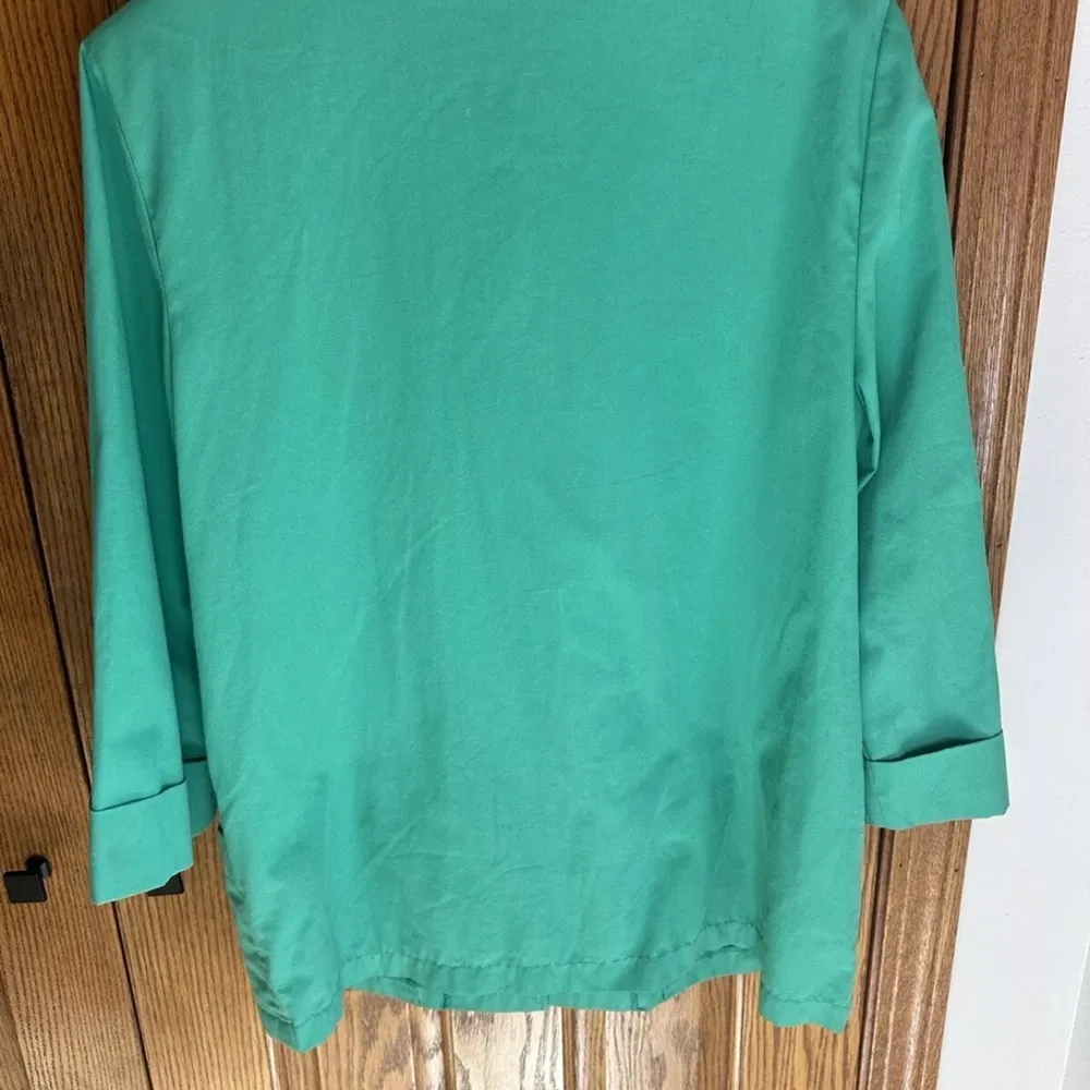 Vintage Cape Cod Sportswear Green Blazer Nautical Crest Shoulder Pads Size 14 - Image 5