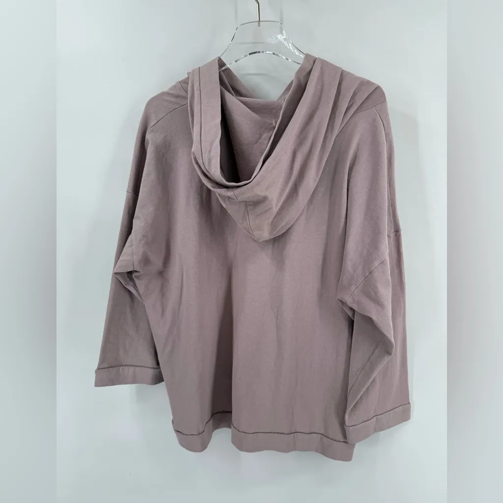 Bryn Walker Frank Cotton Knit High V-Neck‎ Long Sleeve Hoodie size xs NWT - Image 2