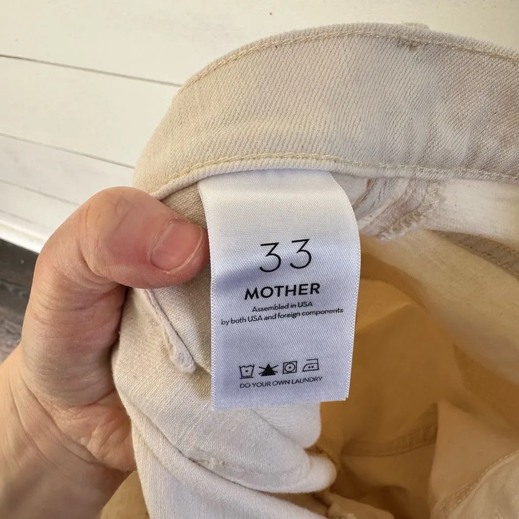 Mother Superior Women’s 33 Act Natural Hustler Patch Pocket Flood Jeans New NWT - Image 6