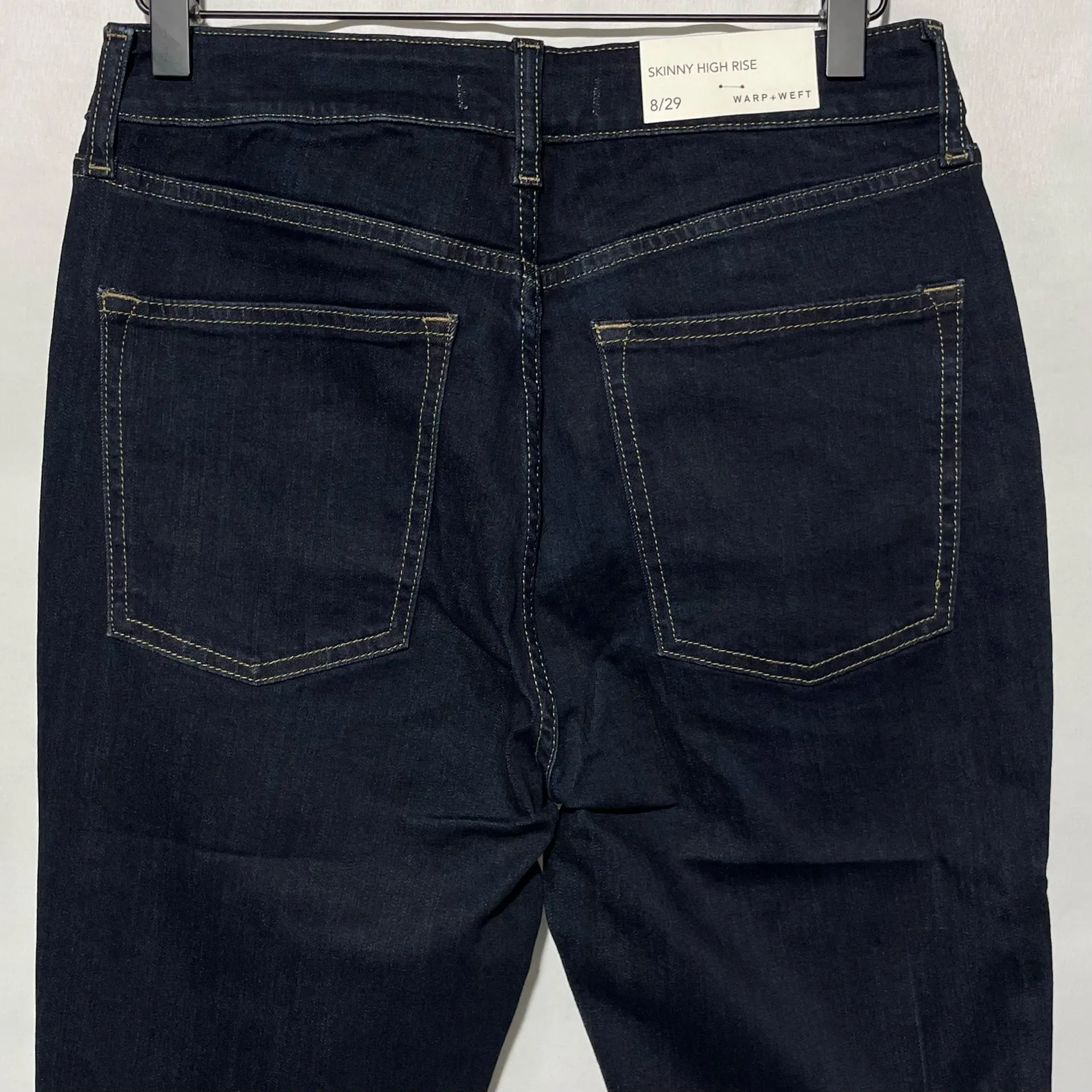 New Warp + Weft High Rise Skinny Jeans Indigo Rinse Stretch Denim Size 8 / 29 Blue - Image 9