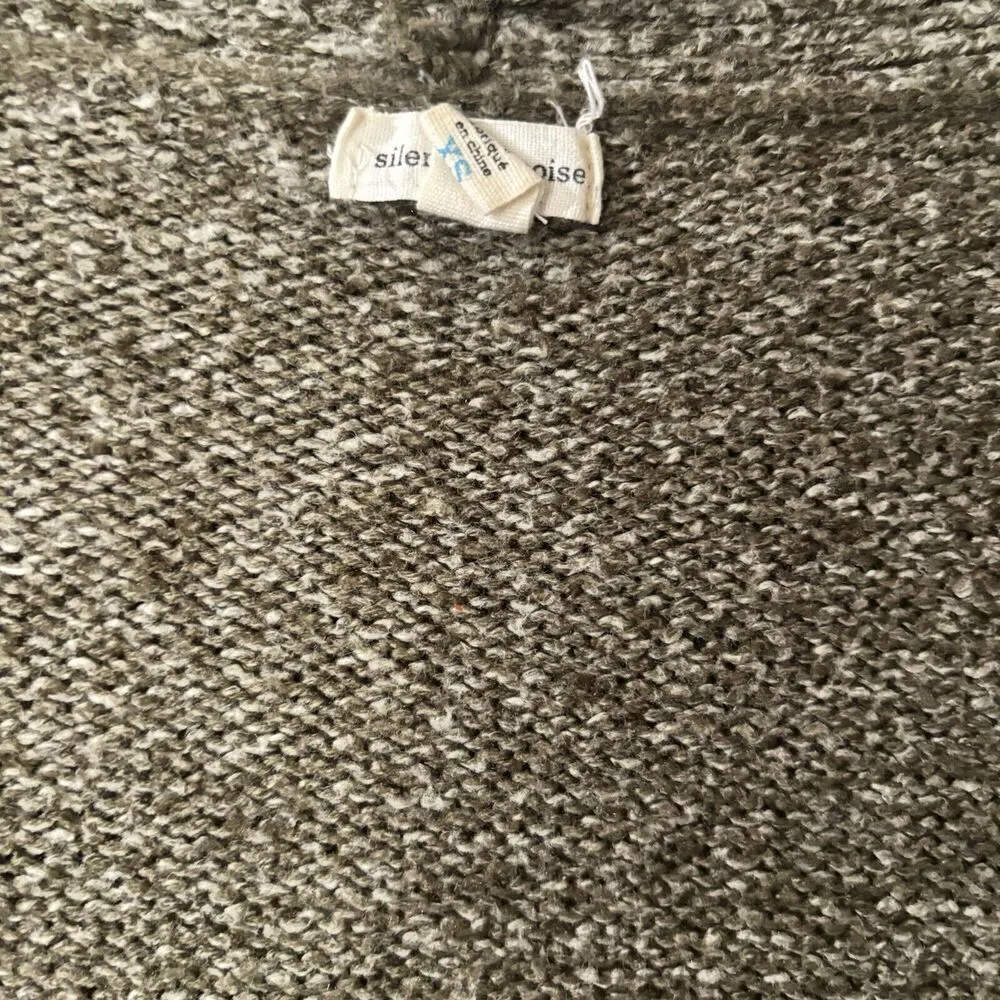 Silence + Noise Urban Outfitters Duster Womens XS Green Chunky Open Cardigan - Image 7