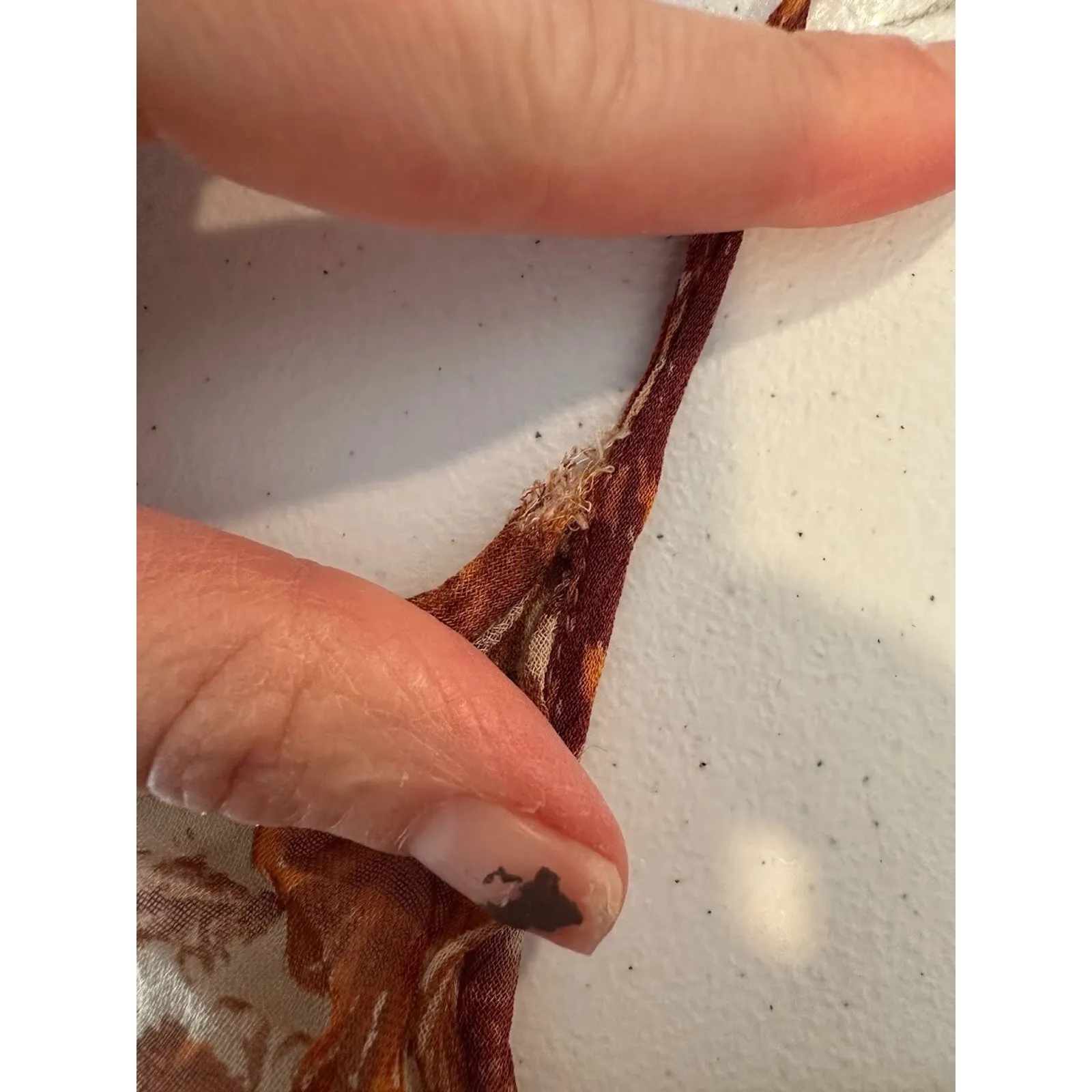 Vintage April Why Not Y2K Tank Top Babydoll Floral Boho Hippie Festival Large Brown - Image 6