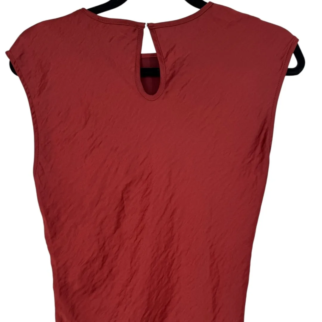 House of Harlow Sleeveless Satin Slip Maxi Dress Size Medium‎ Feminine Romantic Red - Image 9