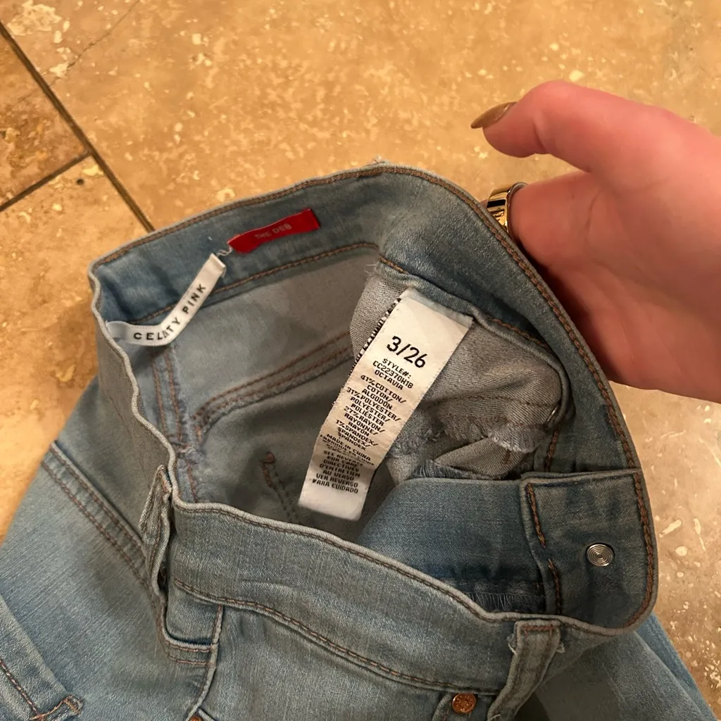 Celebrity Pink Light Blue High Rise Jeans - Image 3