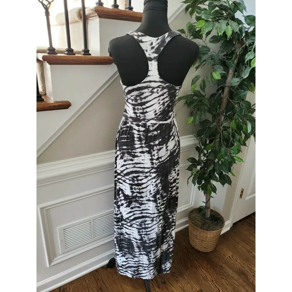 Willi Smith Women's Black & White Rayon & Spandex Sleeveless Long Dress Size XS - Image 7