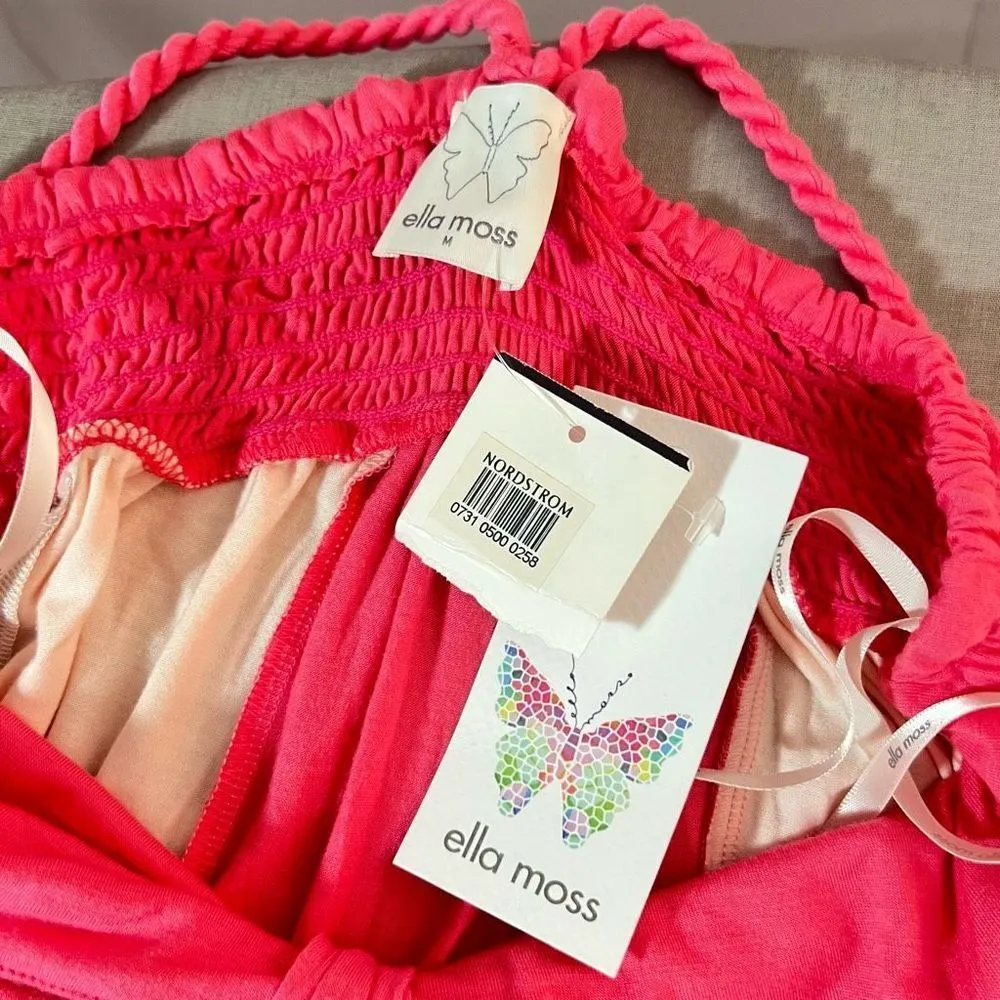 Ella Moss NWT pink cream jersey color block summer tank blouse size medium - Image 7