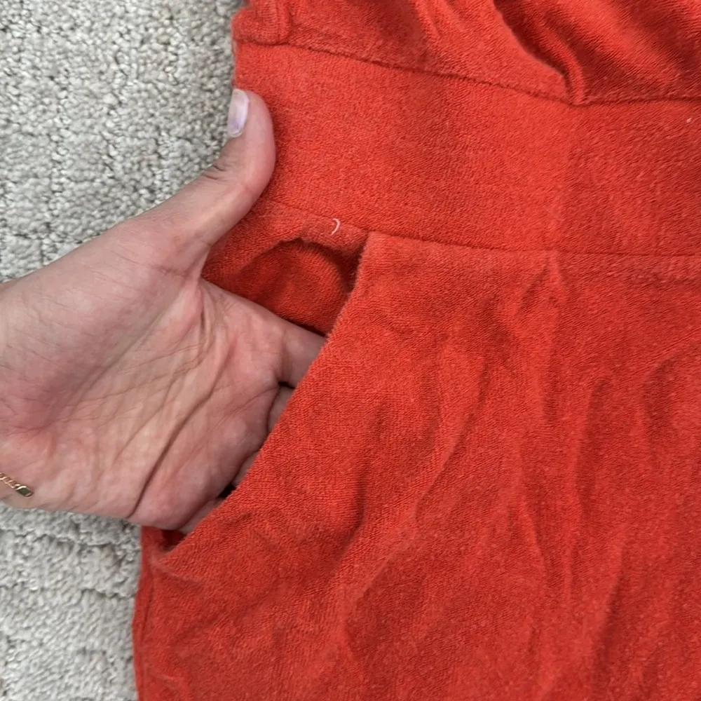 Vintage Juicy Couture Orange terry cloth Jumpsuit coverup swim gold tone - Image 5