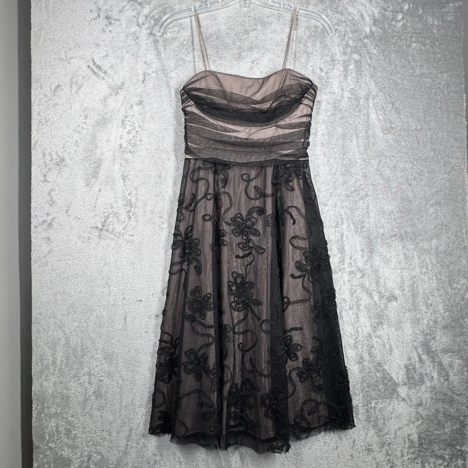 Jessica Howard Dress‎ Womens 12 Black Illusion Lace Dark Fairy Balletcore Retro - Image 2