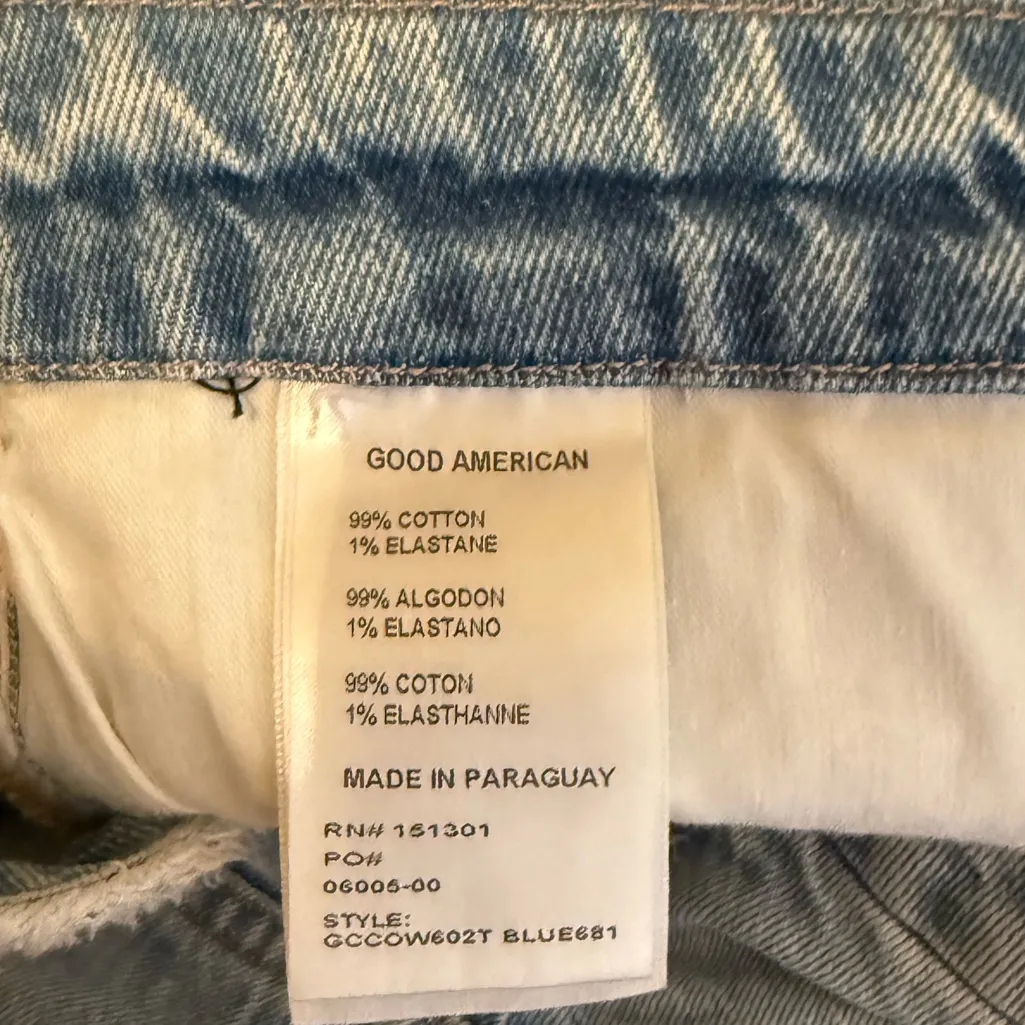 Good American Good Curve CrossOver Waist‎ Straight Leg Jeans - Image 7