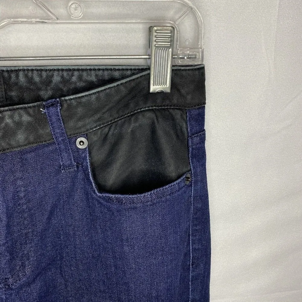 Theory Size 2 (28x29) Dark Denim Straight Skinny Stretch Low-Rise Jeans - Image 5